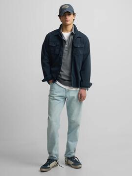 SOBRECAMISA PARCHES AZUL MARINO