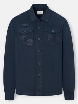 SOBRECAMISA PARCHES AZUL MARINO