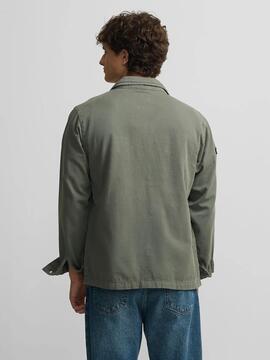 SOBRECAMISA PARCHES VERDE CAQUI