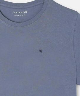 CAMISETA MINILOGO AZUL MEDIO