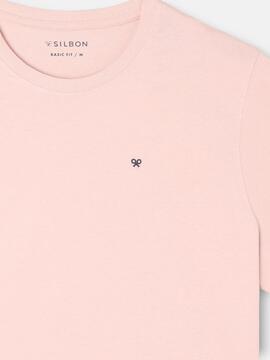 CAMISETA MINILOGO ROSA