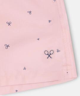 BAÑADOR CON MINIRAQUETAS CORAL