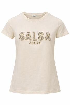 CAMISETA CON BRANDING COLOR BEIGE