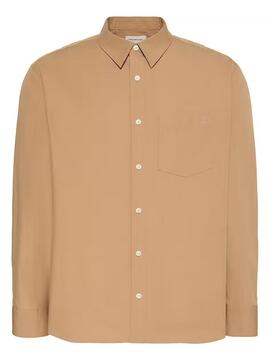 CAMISA DE POPELIN LAVADO RELAXED FIT TIGERS EYE