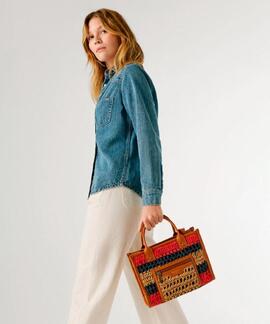 BOLSO BANDOLERA ZADIE LONDON 869 TAN BROWN