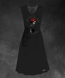 VESTIDO DE MUJER LASAL CHAOS NEGRO