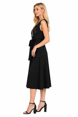 VESTIDO DE MUJER LASAL CHAOS NEGRO