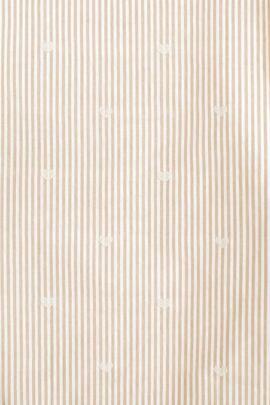 CAMISA MANGA LARGA DE MUJER EN RAYAS BEIGE Y BLANC