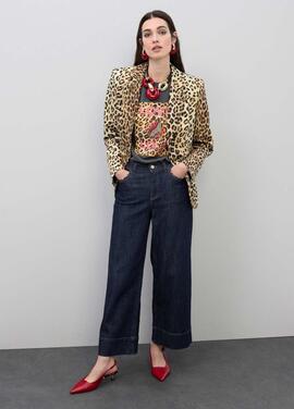 CAMISETA LOVE LOLA LEOPARDO GRIS OSCURO