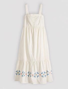 VESTIDO MIMI DRESS CON BORDADO FLORAL COLOR