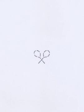 CAMISETA RAQUETAS LETTERING BLANCA