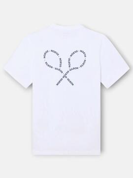CAMISETA RAQUETAS LETTERING BLANCA