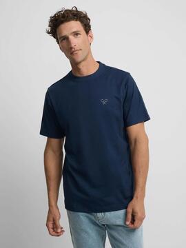 CAMISETA RAQUETAS LETTERING AZUL MARINO