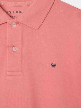 POLO CLÁSICO LISO CORAL