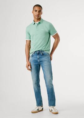 PANTALÓN VAQUERO STRAIGHT JEANS CASH 2AA DENIM AZUL