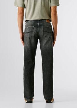 PANTALÓN VAQUERO STRAIGHT JEANS CASH 9AB DENIM NEGRO LAVADO