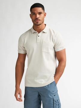 POLO DE PIQUÉ TEXTURIZADO PISTÓN REGULAR FIT SEASHELL