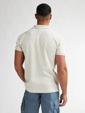POLO DE PIQUÉ TEXTURIZADO PISTÓN REGULAR FIT SEASHELL