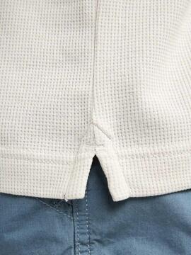 POLO DE PIQUÉ TEXTURIZADO PISTÓN REGULAR FIT SEASHELL