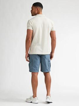 POLO DE PIQUÉ TEXTURIZADO PISTÓN REGULAR FIT SEASHELL