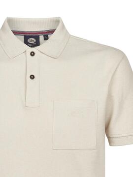 POLO DE PIQUÉ TEXTURIZADO PISTÓN REGULAR FIT SEASHELL
