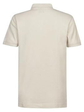 POLO DE PIQUÉ TEXTURIZADO PISTÓN REGULAR FIT SEASHELL