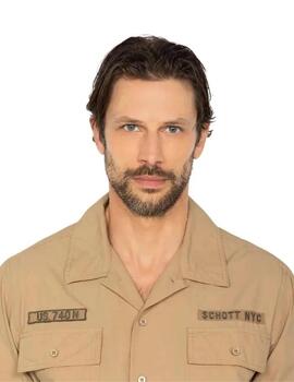 CAMISA MILITAR SHBACTONMC REGULAR FIT ARMY BEIGE
