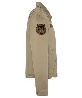 CHAQUETA DALLIN TAUPE REGULAR FIT CON PARCHES MILITARES