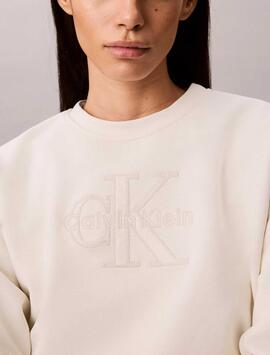 SUDADERA BABY TERRY SEASON CON MONOGRAMA TOFU