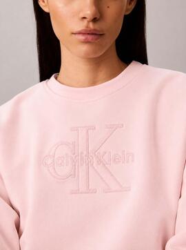 SUDADERA BABY TERRY SEASON CON MONOGRAMA MANGANO CALCITE
