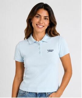 POLO SLIM RIB SCRIPT KINGLY BLUE