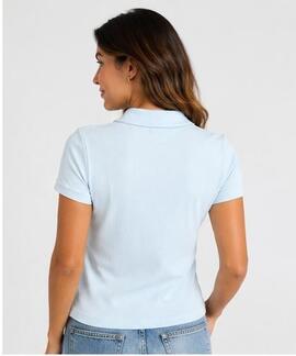 POLO SLIM RIB SCRIPT KINGLY BLUE