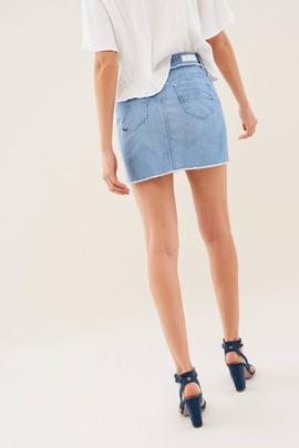 FALDA SHAPE UP CON MEZCLA DE DENIM