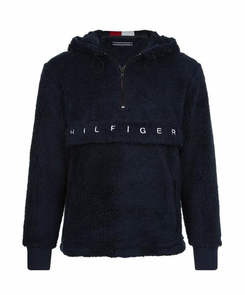 oversized teddy half zip hoodie
