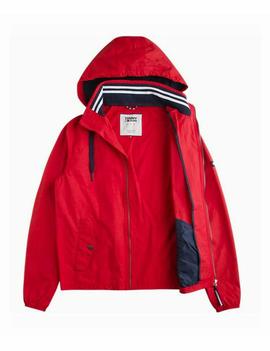 TJM ESSENTIAL HOODED JACKET FLAME SCARLET