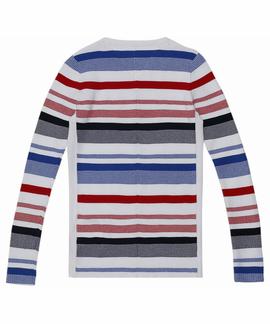 TJW STRIPE RIB SWEATER