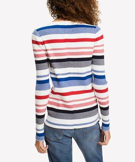 TJW STRIPE RIB SWEATER