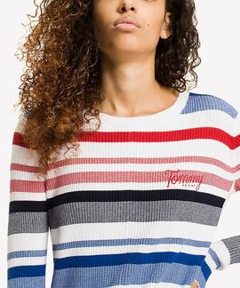 TJW STRIPE RIB SWEATER