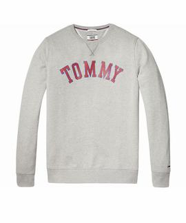 TJM ESSENTIAL GRAPHIC CREW LT GREY HTR